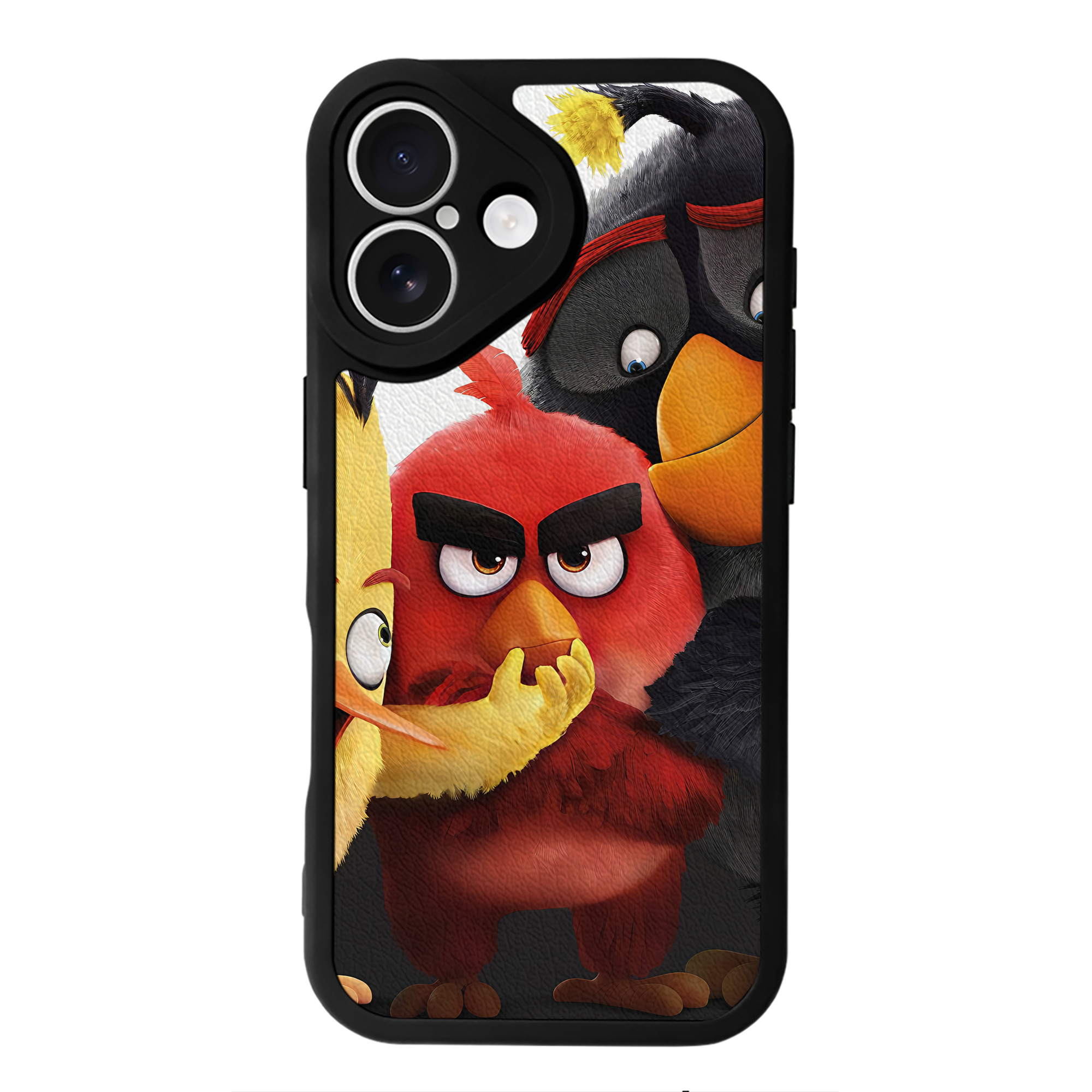 （画像用） Angry Birds アングリーバード 【iPhone 16シリーズ対応】シリコンスマホケース（レザー調） 材質：シリコン